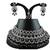Black designer function wear ad necklace set