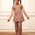 Girl's rose pink cotton yoga kurta set with straight pants for kids (age 9-15 years)