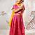 Girl's Traditional Pink Cotton Lehenga Set with Floral Print and Dupatta for Wedding Festival Wear (22-30)