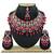 Red designer function wear ad necklace set