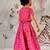 Girl's Traditional Pink Cotton Lehenga Set with Floral Print and Dupatta for Wedding Festival Wear (22-30)