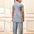 Girl's aqua cotton yoga kurta set with straight pants for kids (age 9-15 years)