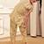 Girl's chiku cotton yoga kurta set with straight pants for kids (age 9-15 years)