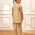 Girl's chiku cotton yoga kurta set with straight pants for kids (age 9-15 years)