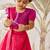 Girl's Traditional Purple Cotton Lehenga Set with Thread Embroidery and Dupatta for Festival Wear (22-30)