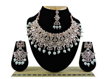 Multicolor designer function wear ad necklace set 1