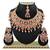 Orange designer function wear ad necklace set