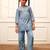 Girl's aqua cotton kurta set with kantha embroidery