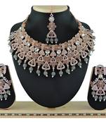 Grey designer function wear ad necklace set