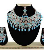 Turquoise designer function wear ad necklace set