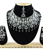Black designer function wear ad necklace set