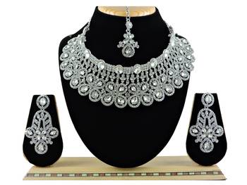 Multicolor designer function wear ad necklace set 1