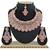Orange designer function wear ad necklace set