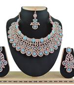 Turquoise designer function wear ad necklace set