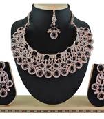 Black designer function wear ad necklace set
