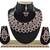 Black designer function wear ad necklace set