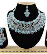 Turquoise designer function wear ad necklace set