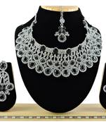 Black designer function wear ad necklace set