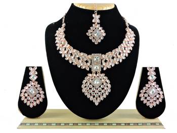 Multicolor designer function wear ad necklace set 1