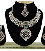 Green designer function wear ad necklace set