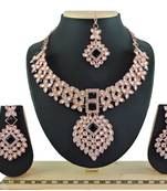Black designer function wear ad necklace set