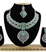 Green designer function wear ad necklace set