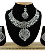Grey designer function wear ad necklace set
