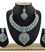 Turquoise designer function wear ad necklace set