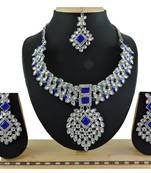 Blue designer function wear ad necklace set
