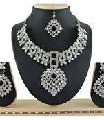 Black designer function wear ad necklace set