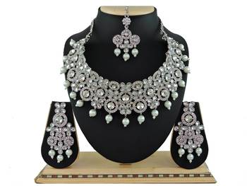 Multicolor designer function wear ad necklace set 1