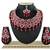 Red designer function wear ad necklace set