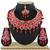 Red designer function wear ad necklace set