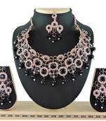 Black designer function wear ad necklace set