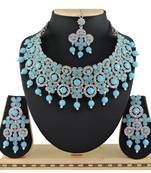 Turquoise designer function wear ad necklace set