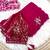 Ranipink fendy satin khatli beads work saree with fully stitched blouse