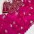 Ranipink fendy satin khatli beads work saree with fully stitched blouse
