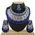 Blue designer function wear ad necklace set