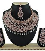 Grey designer function wear ad necklace set