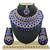 Blue designer function wear ad necklace set