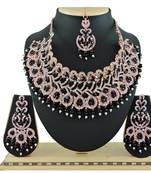 Black designer function wear ad necklace set