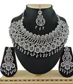 Grey designer function wear ad necklace set