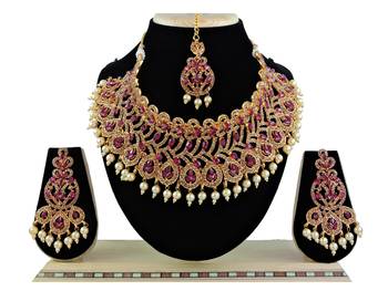 Multicolor designer function wear ad necklace set 1