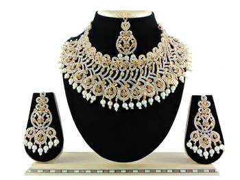 Multicolor designer function wear ad necklace set 1