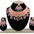 Pink designer function wear ad necklace set