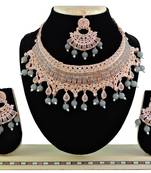 Grey designer function wear ad necklace set