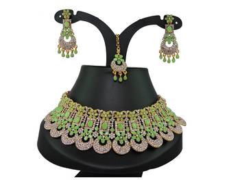 Multicolor designer function wear ad necklace set 1