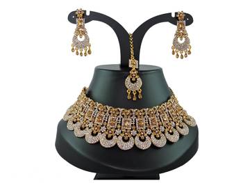 Multicolor designer function wear ad necklace set 1