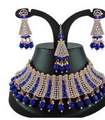 Blue designer function wear ad necklace set