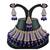 Blue designer function wear ad necklace set
